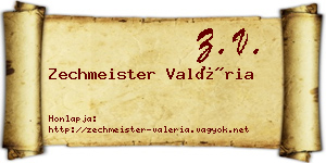 Zechmeister Valéria névjegykártya